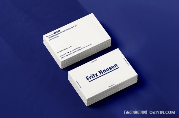 品牌單色白卡名片設計印刷報價  第3張